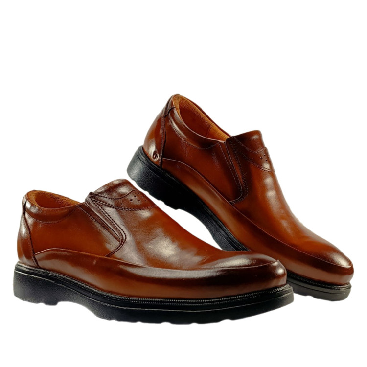 کفش روزمره مردانه طبی تمام چرم طبیعی آرگونومیک