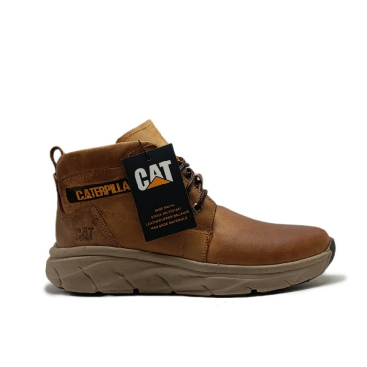 نیم بوت مردانه CAT بندی چرم طبیعی si145